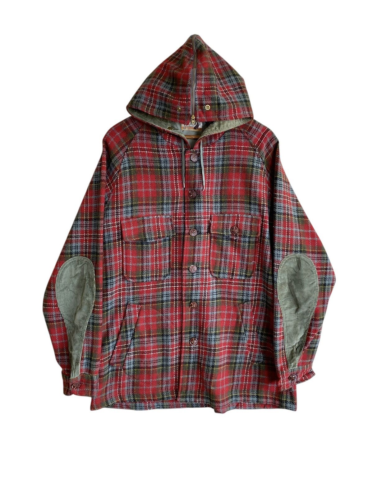 Pendleton Rare Vintage Lobo By Pendelton Checkered Wool Hoodie 1970s Size US XL / EU 56 / 4 - 1 Thumbnail