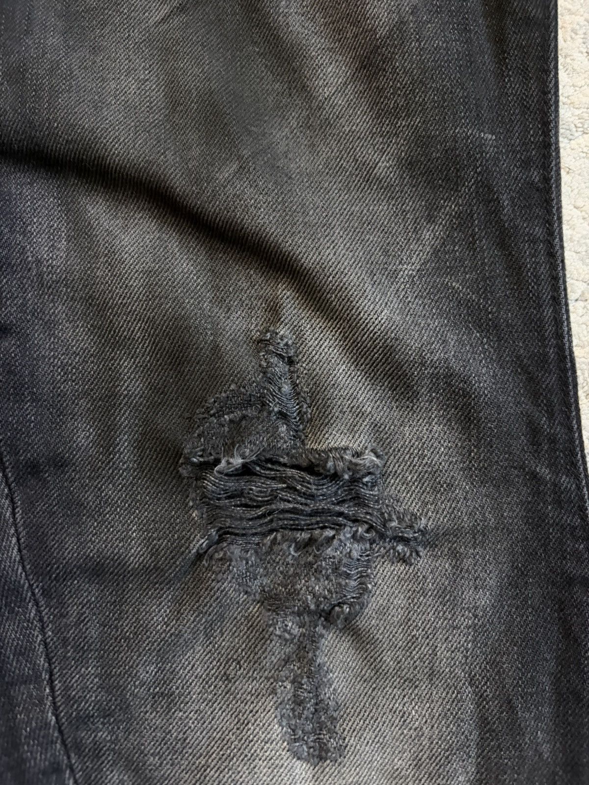 CIVARIZE Cavaria - Black Distressed Studded Flare Denim Size US 29 - 7 Thumbnail