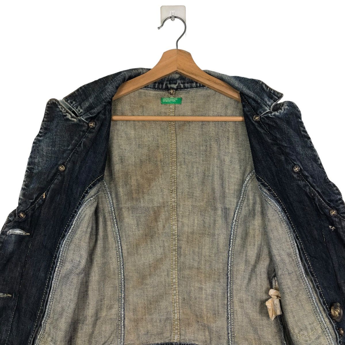 Japanese Brand 🔥CROPPED BIKER DENIM JACKET UCOB ISSEY MIYAKE Size M / US 6-8 / IT 42-44 - 14 Thumbnail