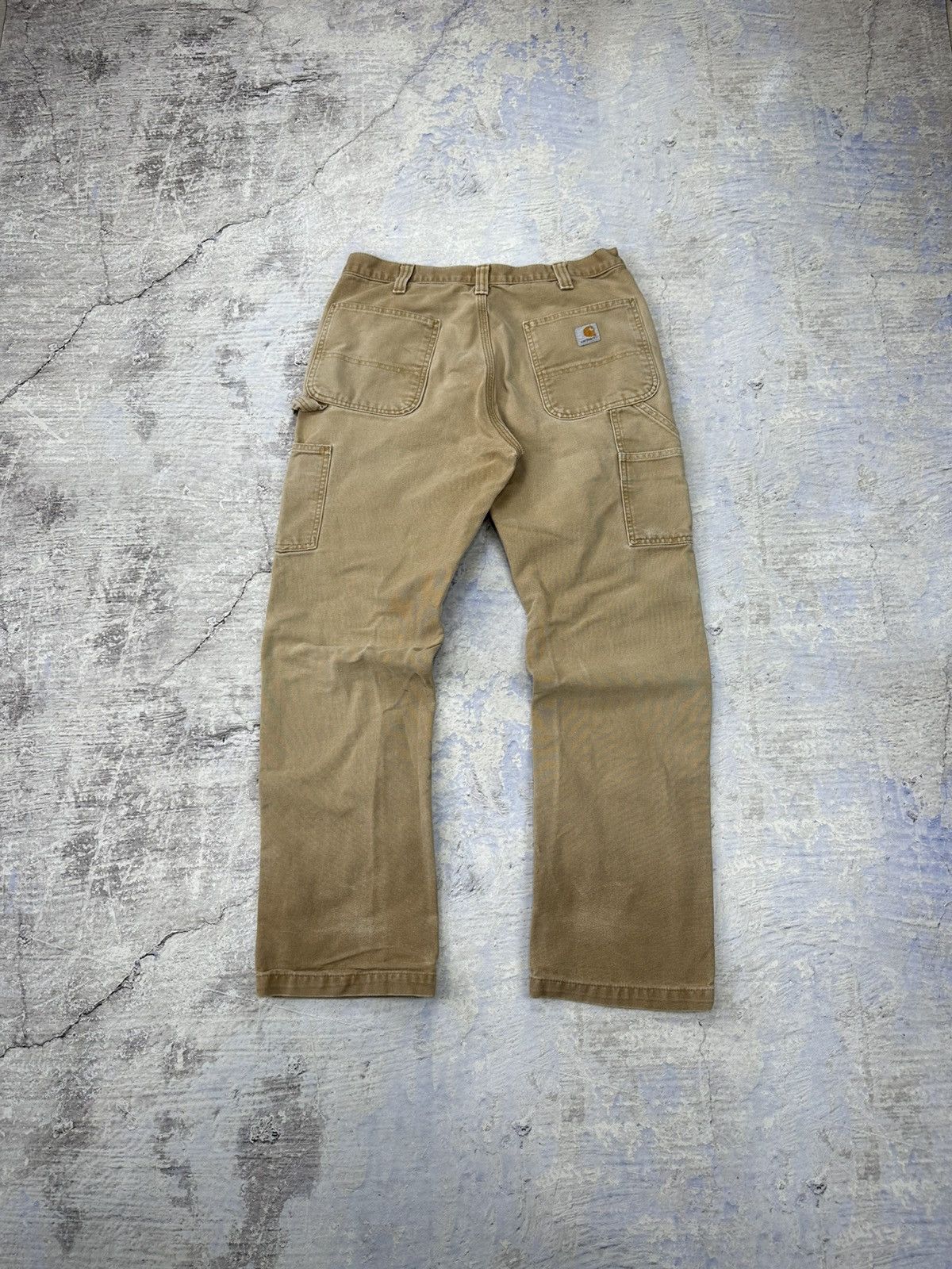 Carhartt × Vintage Carhartt Double Knee vintage faded canvas pants trashed mens Size US 33 - 3 Thumbnail