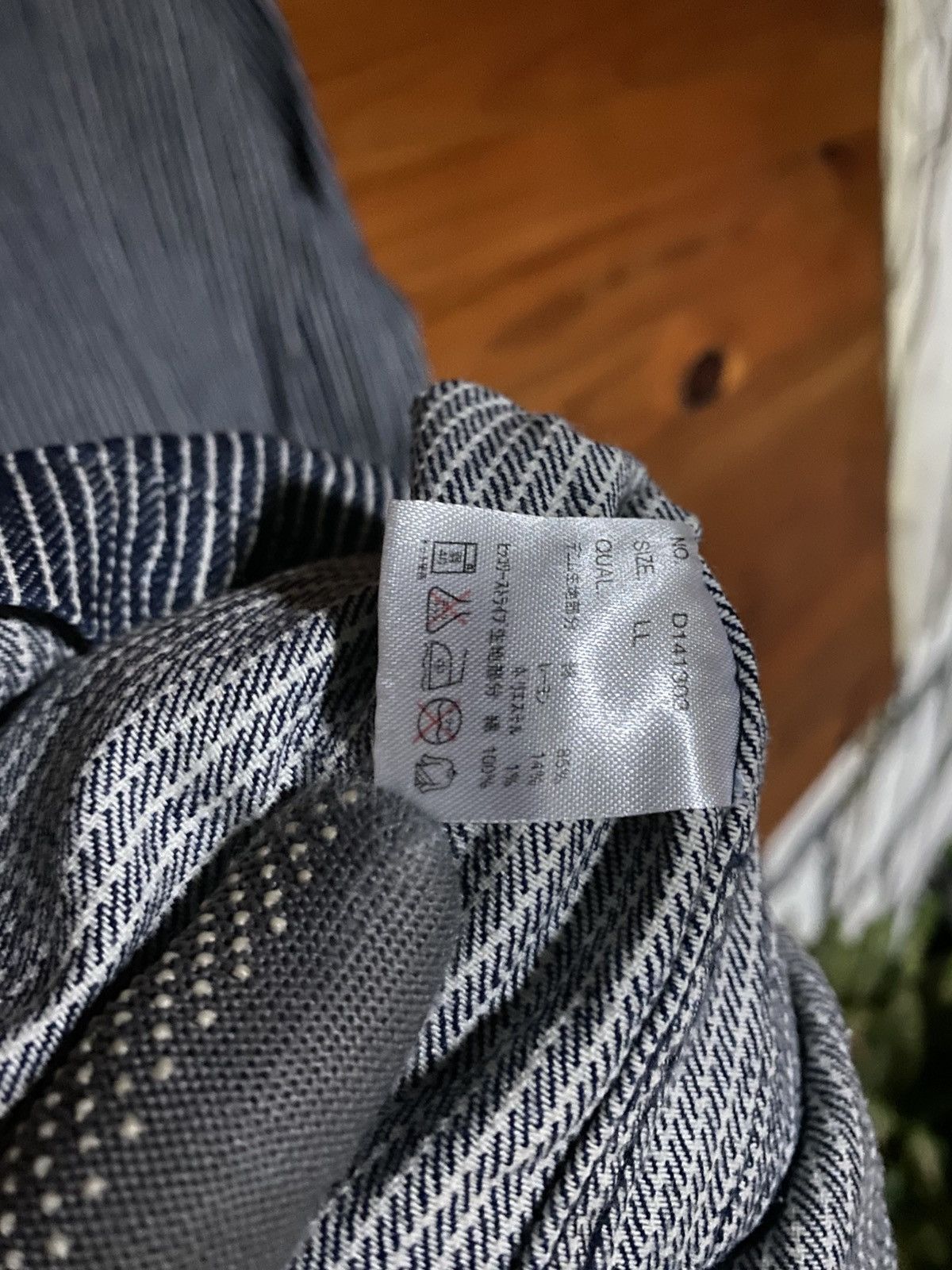 Japanese Brand Vintage Dejutto Pinstripe Denim Jacket – Japanese Workwear Size US M / EU 48-50 / 2 - 11 Thumbnail