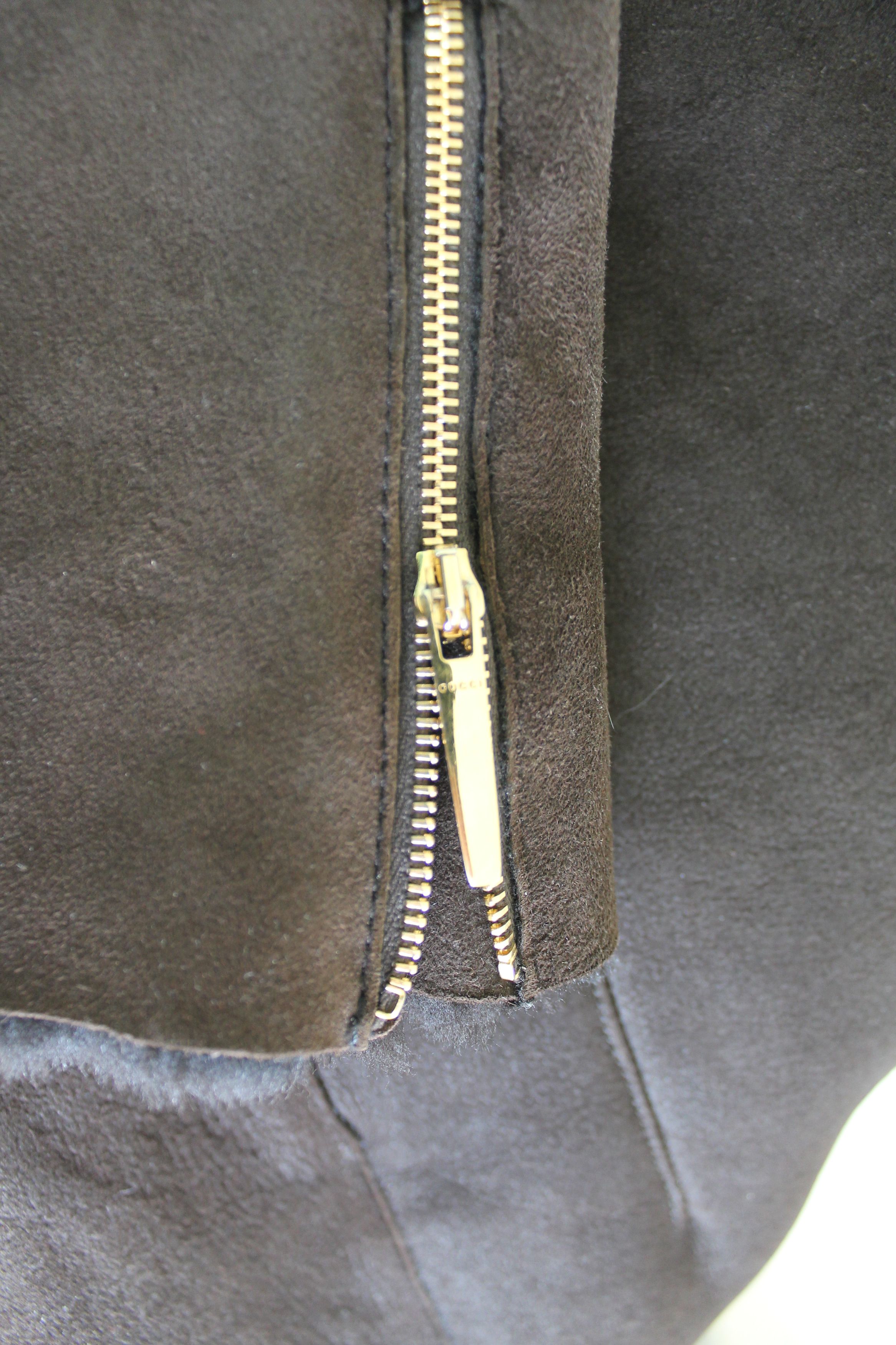 Gucci 90's GUCCI leather TOM FORD BELTED SHEARLING COAT brown Size M / US 6-8 / IT 42-44 - 21 Thumbnail