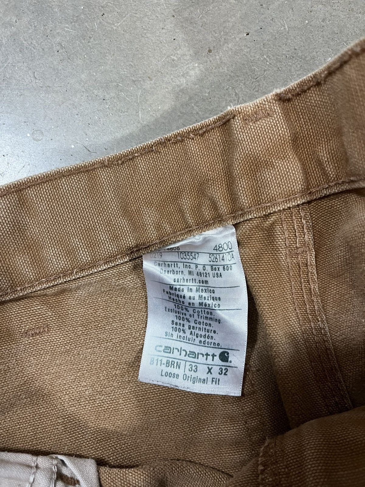 Carhartt Carhartt B11 BRN Work Pants Faded Distressed Brown Size US 33 - 6 Thumbnail