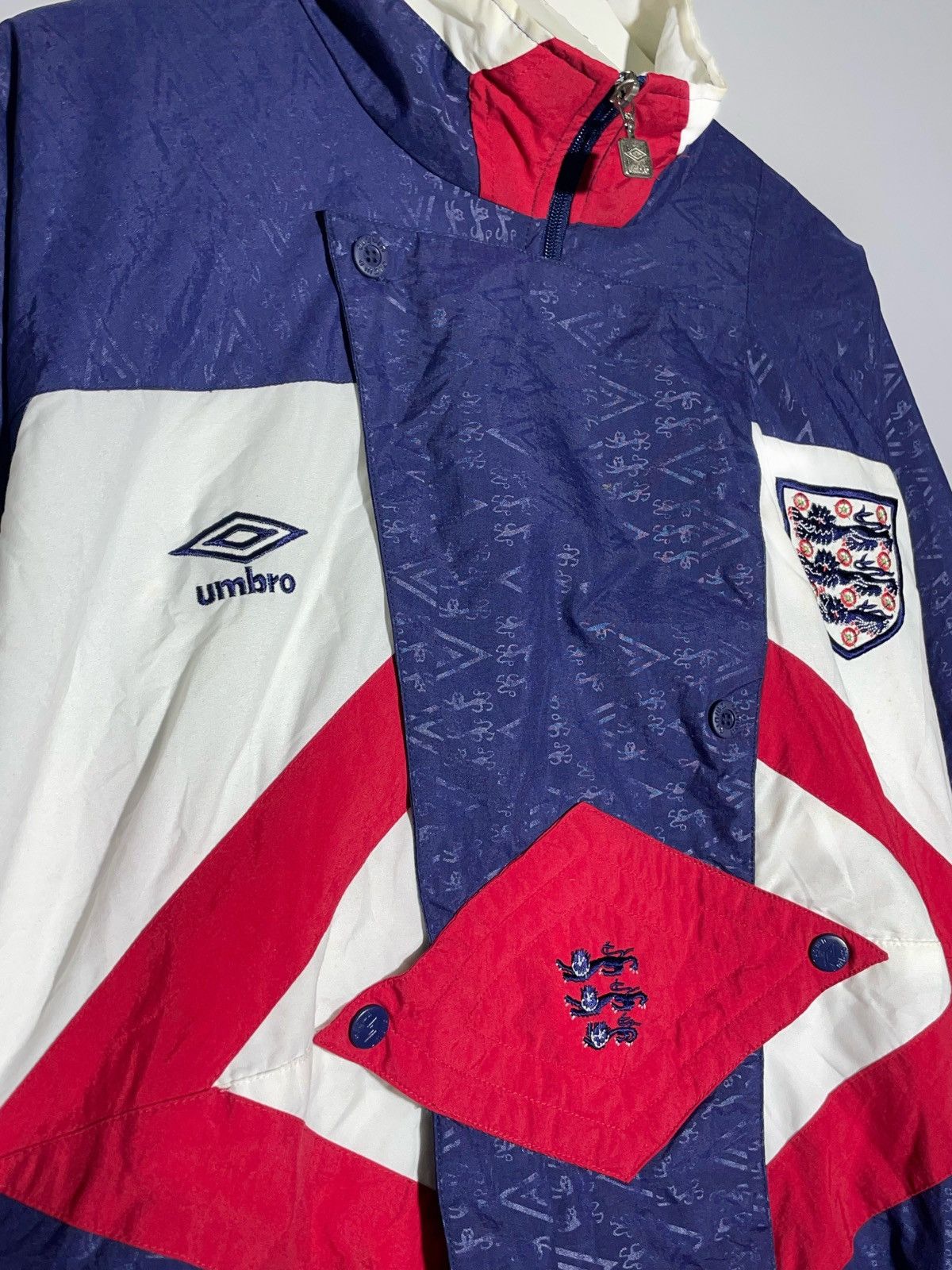 Umbro × Vintage England 1992 Umbro Vintage Y2k Streetwear Tracksuit Jacket Size US L / EU 52-54 / 3 - 3 Thumbnail