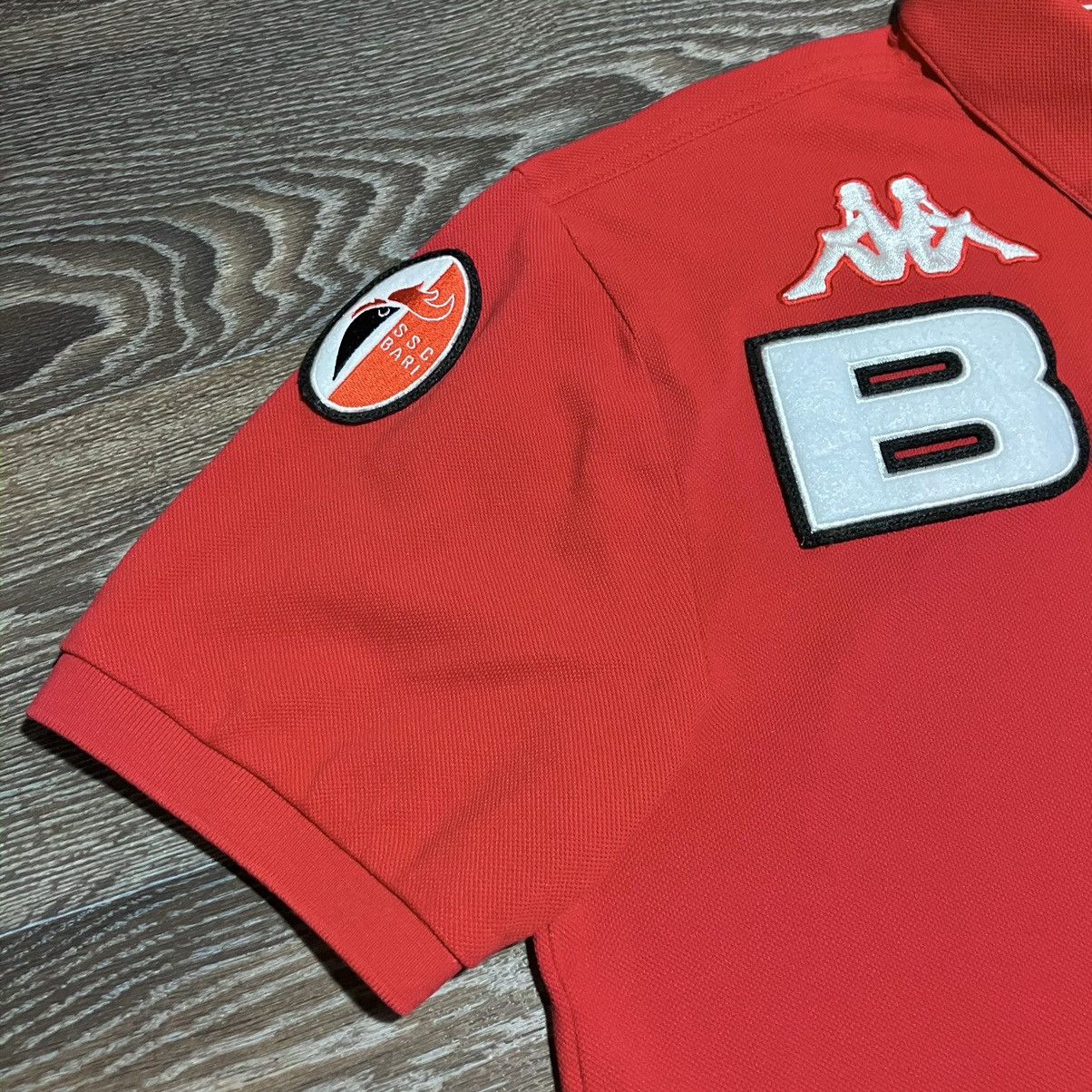 Kappa Rare Serie B SSC BARI Kappa Eroi Cotton Red Polo Shirt Size US XL / EU 56 / 4 - 4 Thumbnail