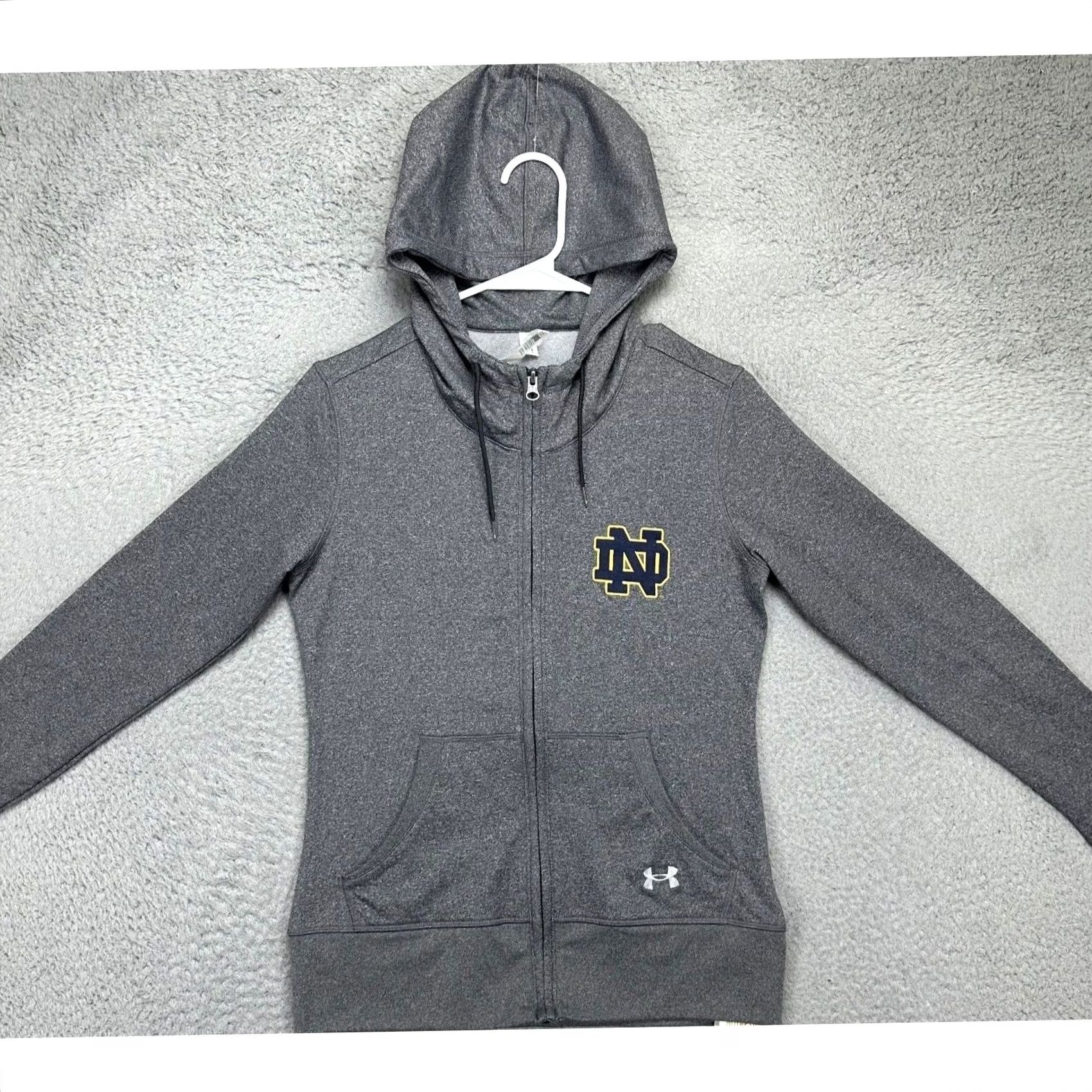 Under Armour Notre Dame Fighting Irish Sweater Womens Small ColdGear Grey Under Armour NEW Size S / US 4 / IT 40 - 3 Thumbnail