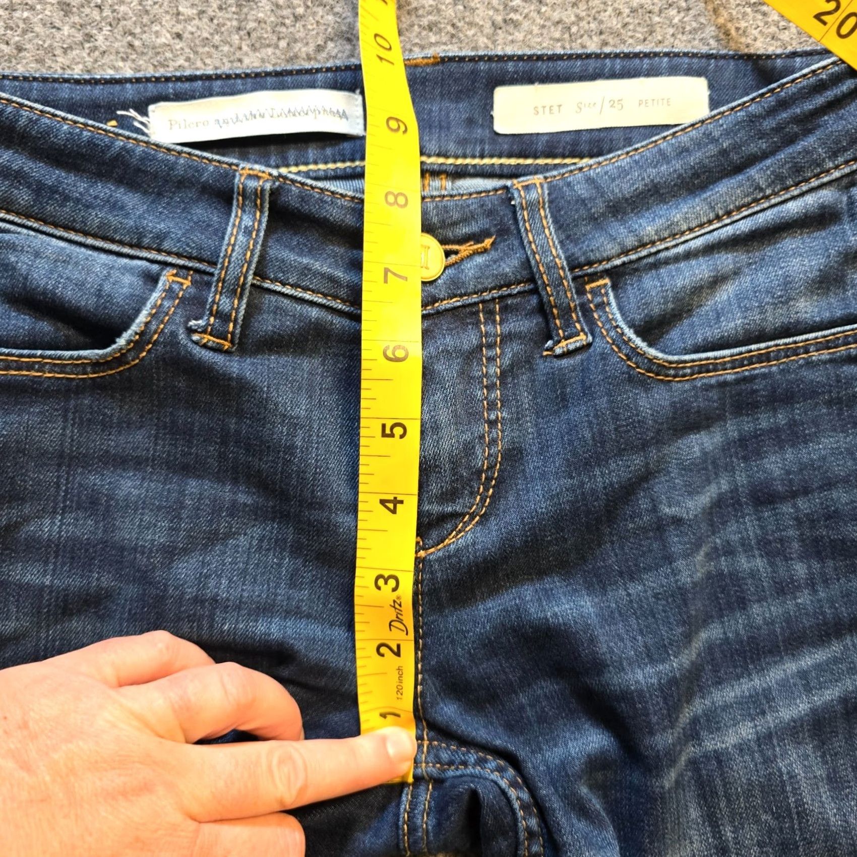 Vintage Pilcro Jeans Womens Size 25 Petite Blue Denim Capri Crop Stretch Capsule Casual Jeans Woman 5-Pocket Design Inseam 24in Capris Size 42" / US 20 - 6 Thumbnail