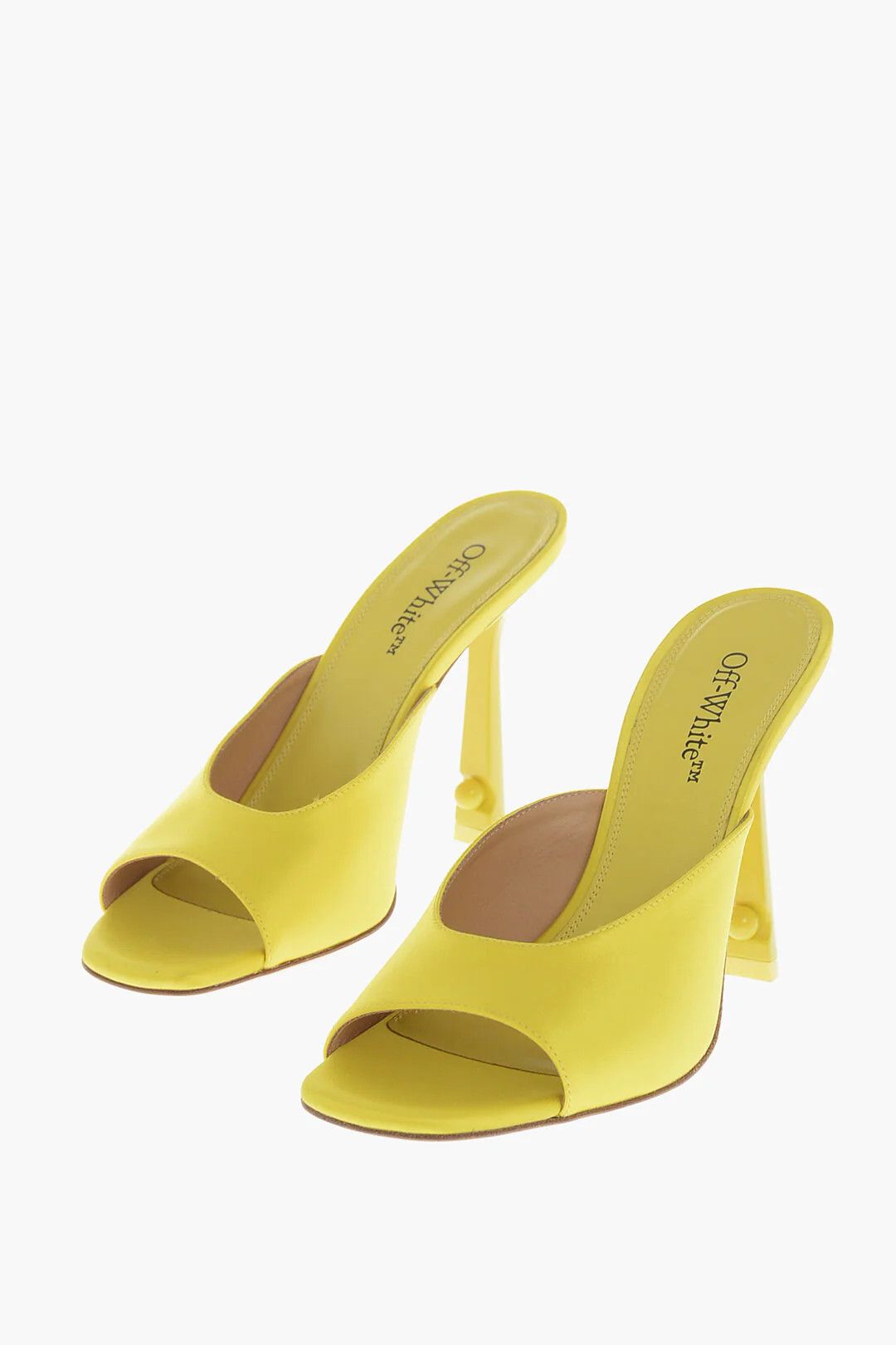 Off-White og1mm0426 Satin Mules in Yellow Size US 7 / IT 37 - 3 Thumbnail