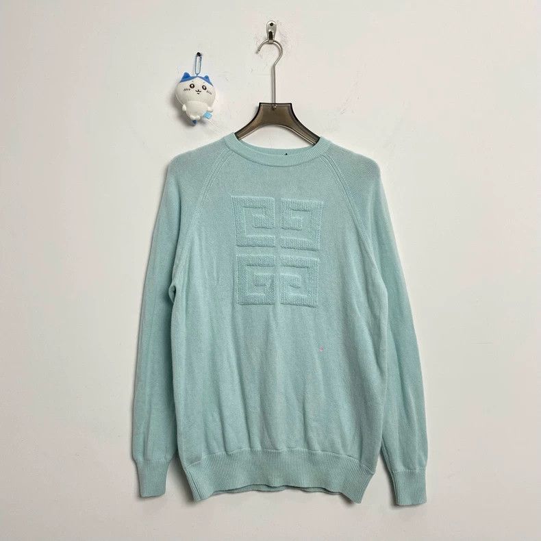 Givenchy Givenchy New Mint Green Large Logo Sweater 2505-Nextarrow Size US XS / EU 42 / 0 - 1 Thumbnail