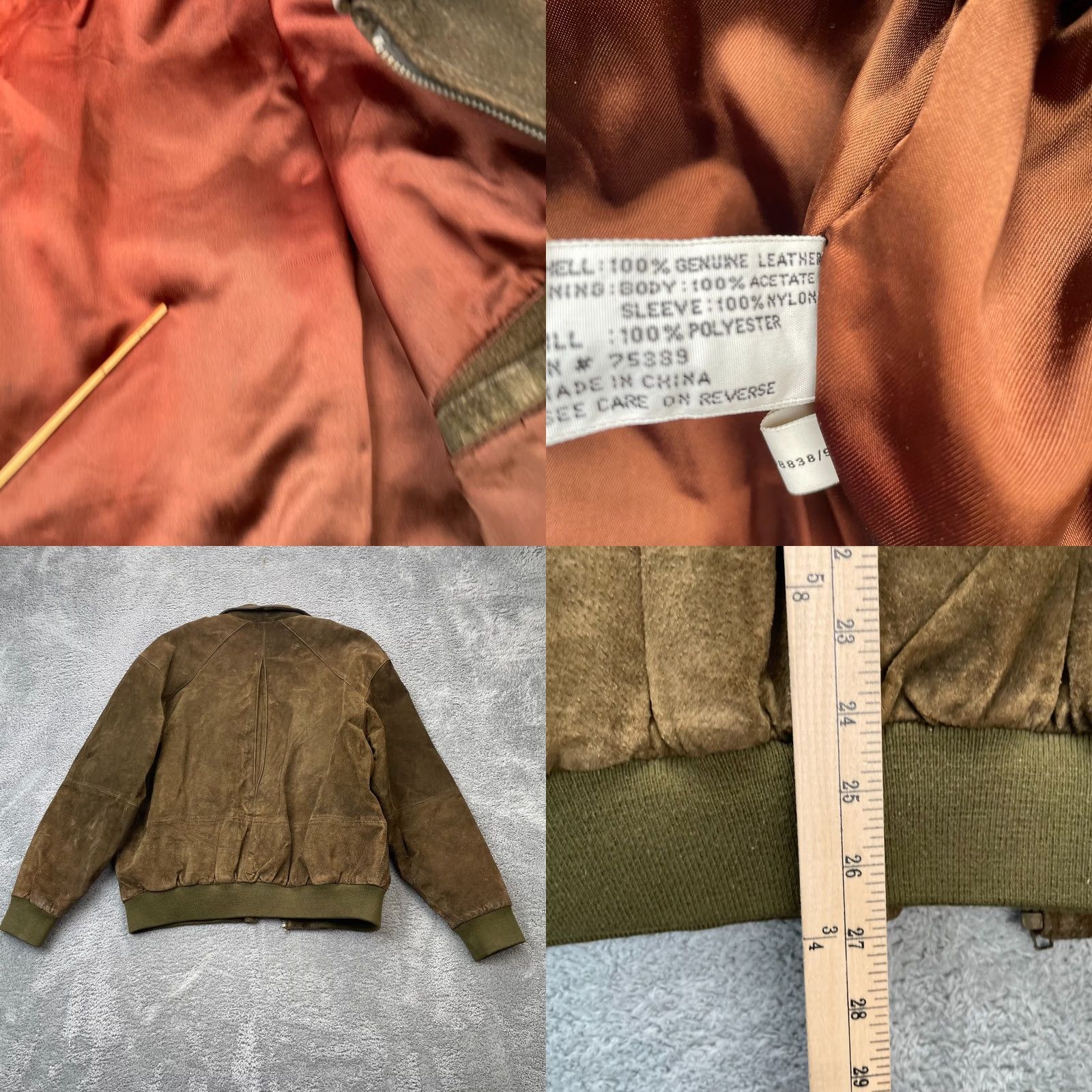 Vintage VTG Philippe Monet Jacket Mens XL Brown Leather Suede Coat 90s Biker Zip Pockets Travel Casual Size US XL / EU 56 / 4 - 8 Thumbnail