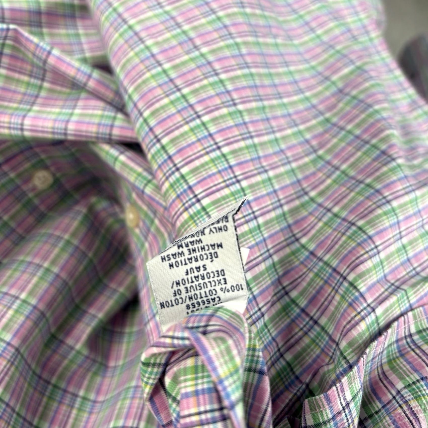 Polo Ralph Lauren Polo Ralph Lauren Shirt Mens 19 36/37 Tall Pink Green Plaid Cotton Preppy Dress Shirt Big & Tall 80s American Preppy Mens Size US XXL / EU 58 / 5 - 4 Thumbnail