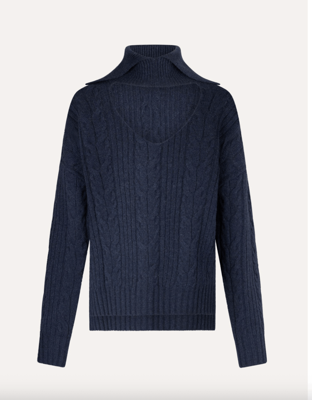 Ballantyne Ballantyne Cable Knit Navy Wool Sweater Women's Size M / US 6-8 / IT 42-44 - 5 Thumbnail
