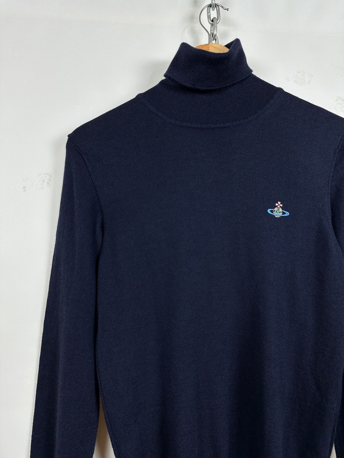 Vivienne Westwood Vivienne Westwood Navy Blue Turtleneck Wool Jumper Sweater Size US S / EU 44-46 / 1 - 5 Thumbnail