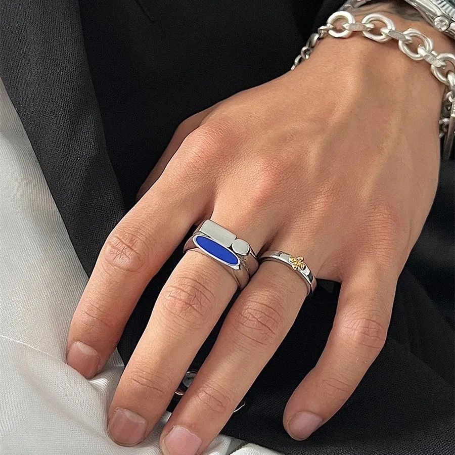 Other Retro punk titanium steel one ring Size ONE SIZE - 1 Thumbnail
