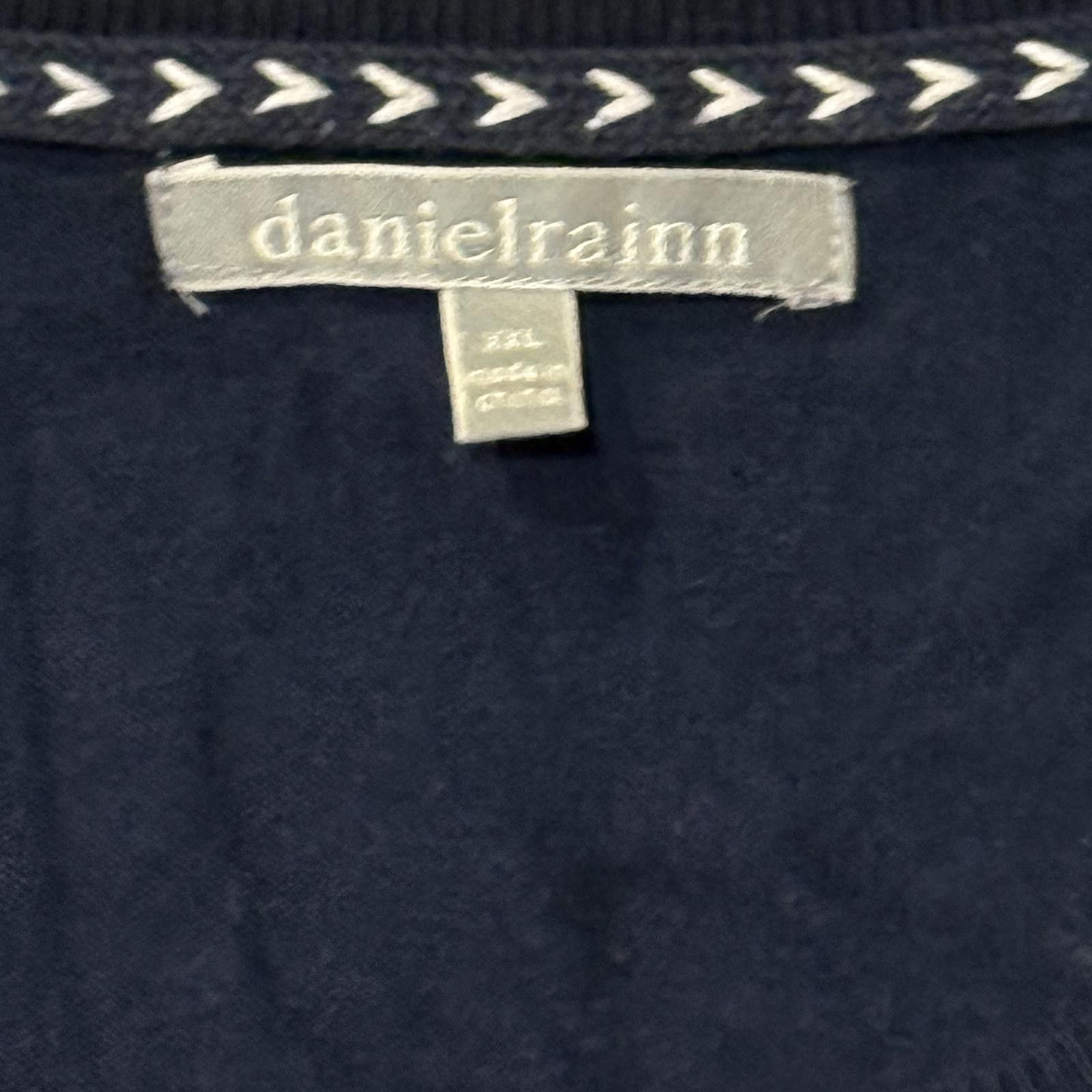 Designer Daniel Rainn floral lightweight sweater tee, navy – XXL Size XXL / US 16-18 / IT 52-54 - 4 Thumbnail