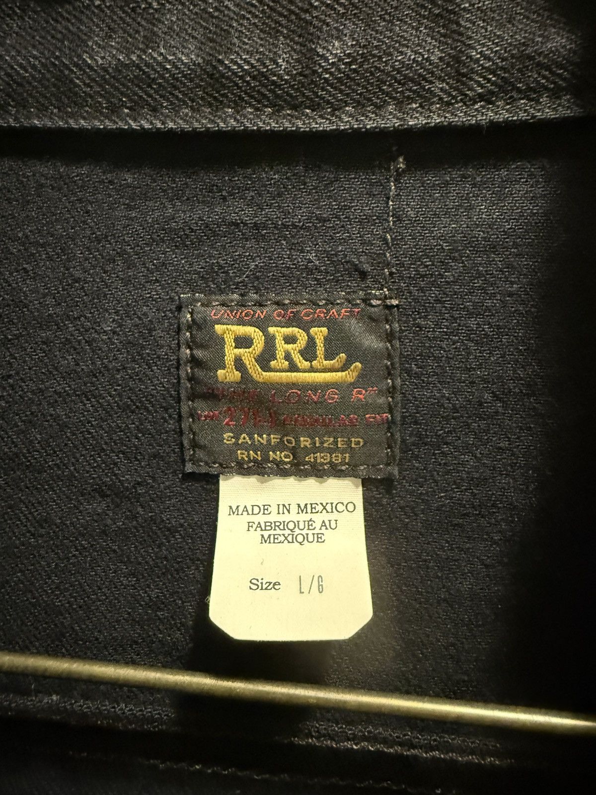 RRL Ralph Lauren RRL Black Denim Jacket Size US L / EU 52-54 / 3 - 3 Thumbnail