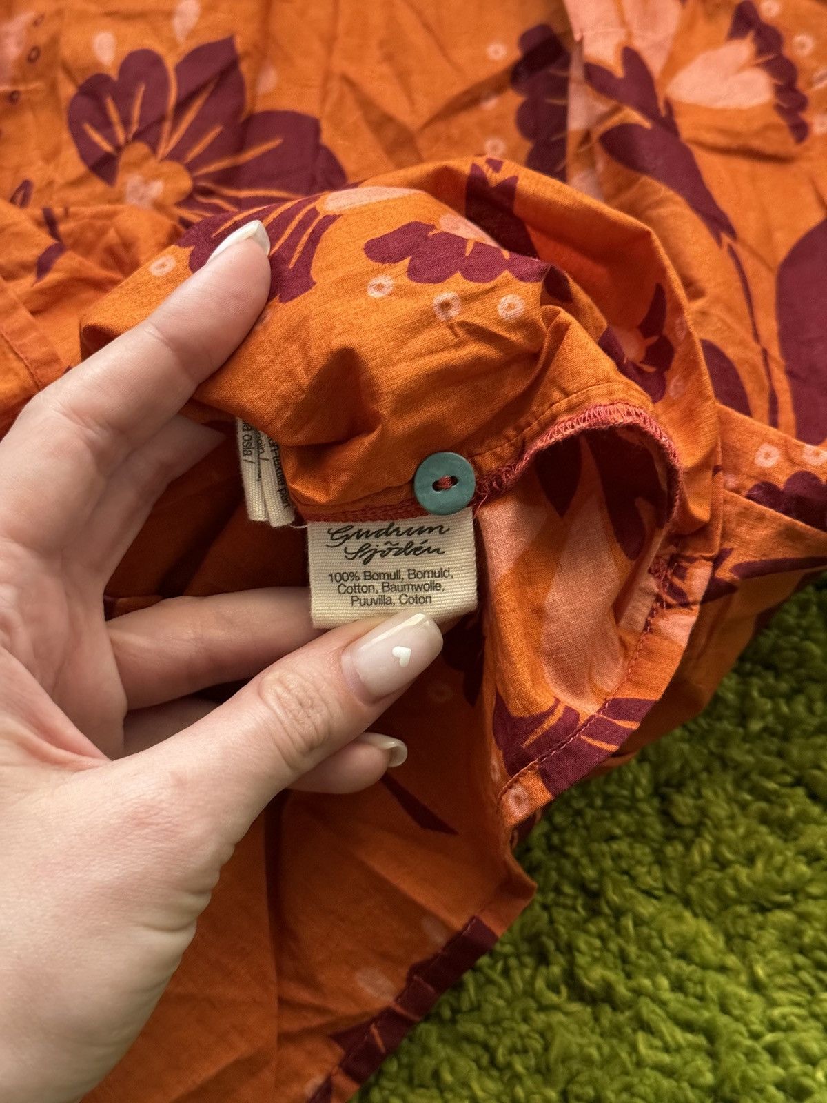 Designer Gudrun Sjoden avant garde floral pattern dress Size L / US 10 / IT 46 - 4 Thumbnail