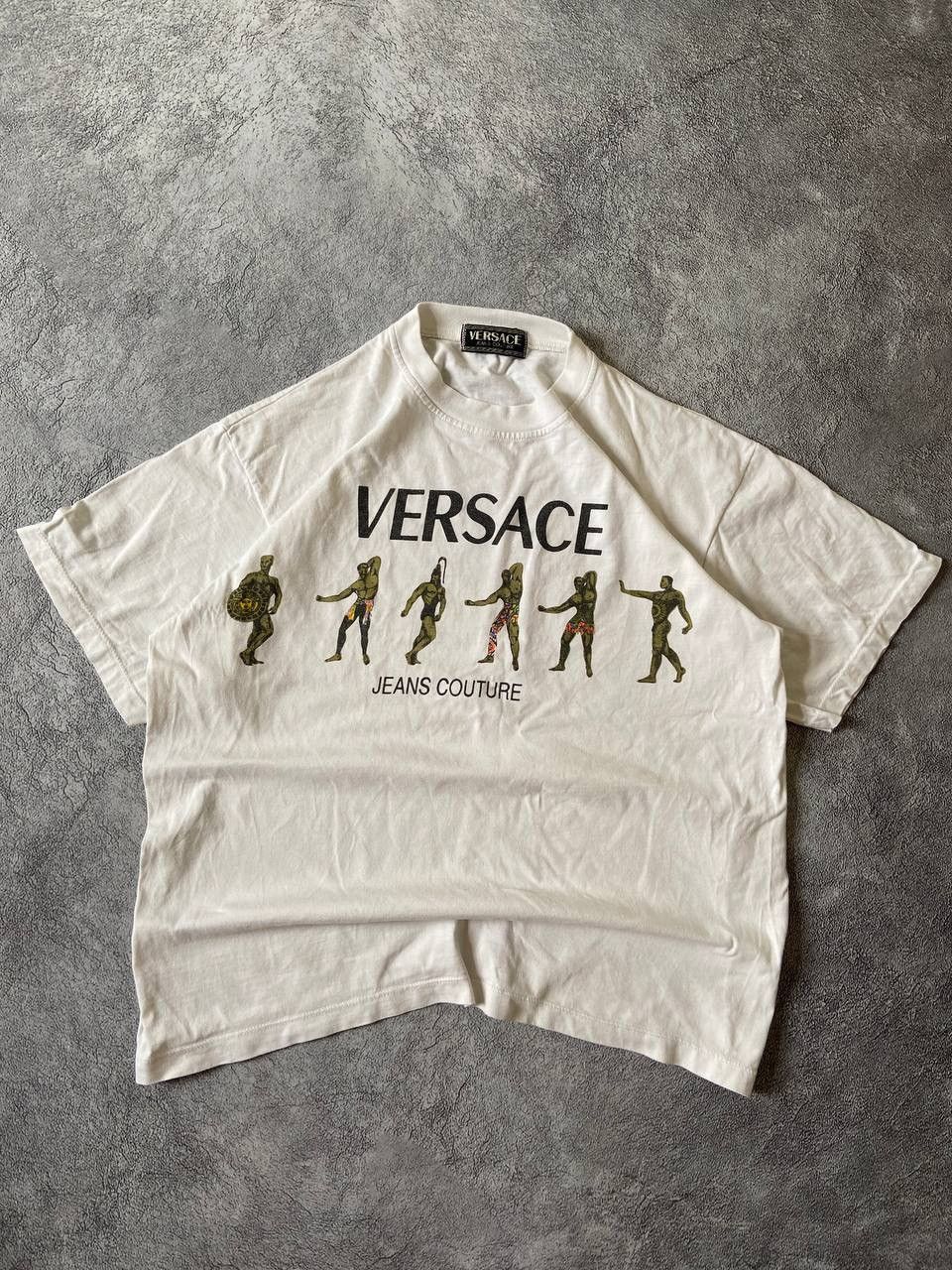 Versace Versace Vintage Jeans Couture 90s Athletic Statue White Size US L / EU 52-54 / 3 - 1 Thumbnail
