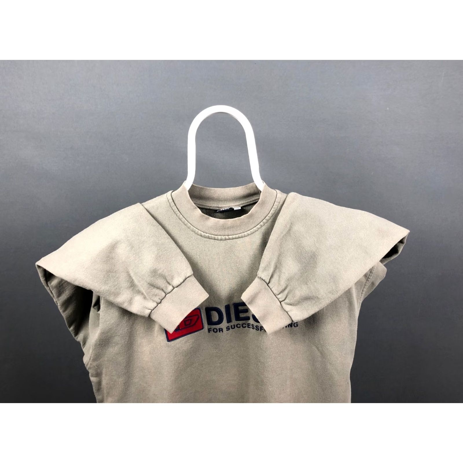 Diesel Diesel Men's Sweatshirt XL Green Cotton Pullover Crew Neck Long Sleeve Embroidered Logo Size US XL / EU 56 / 4 - 7 Thumbnail