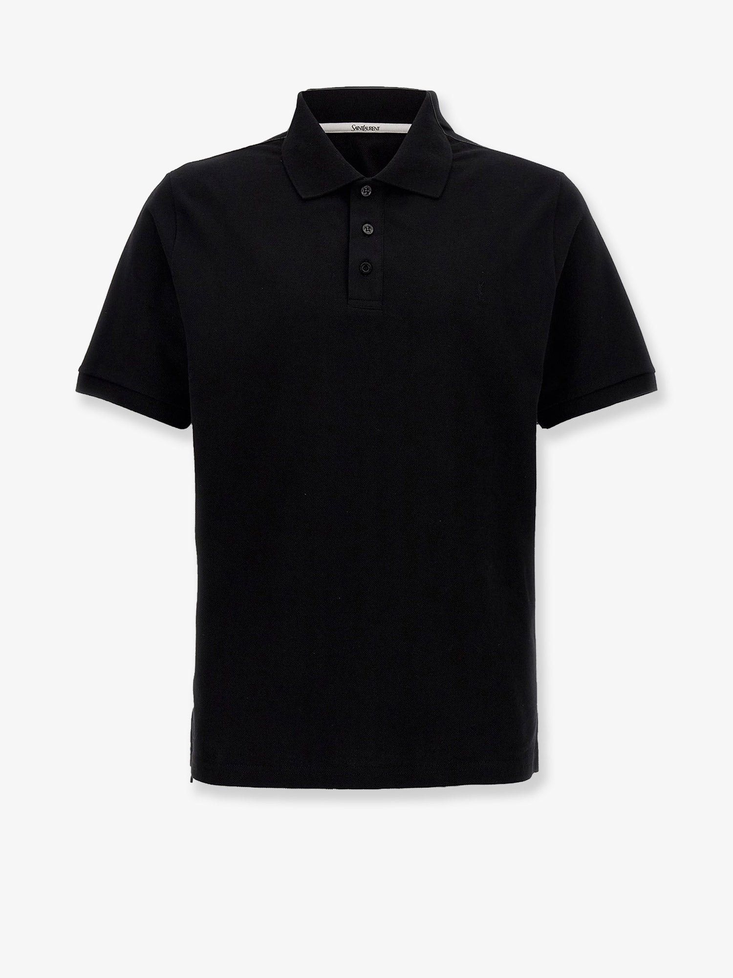 Saint Laurent Paris Cotton Blend Polo Shirt With Cassandre Embroidery Size US L / EU 52-54 / 3 - 1 Thumbnail