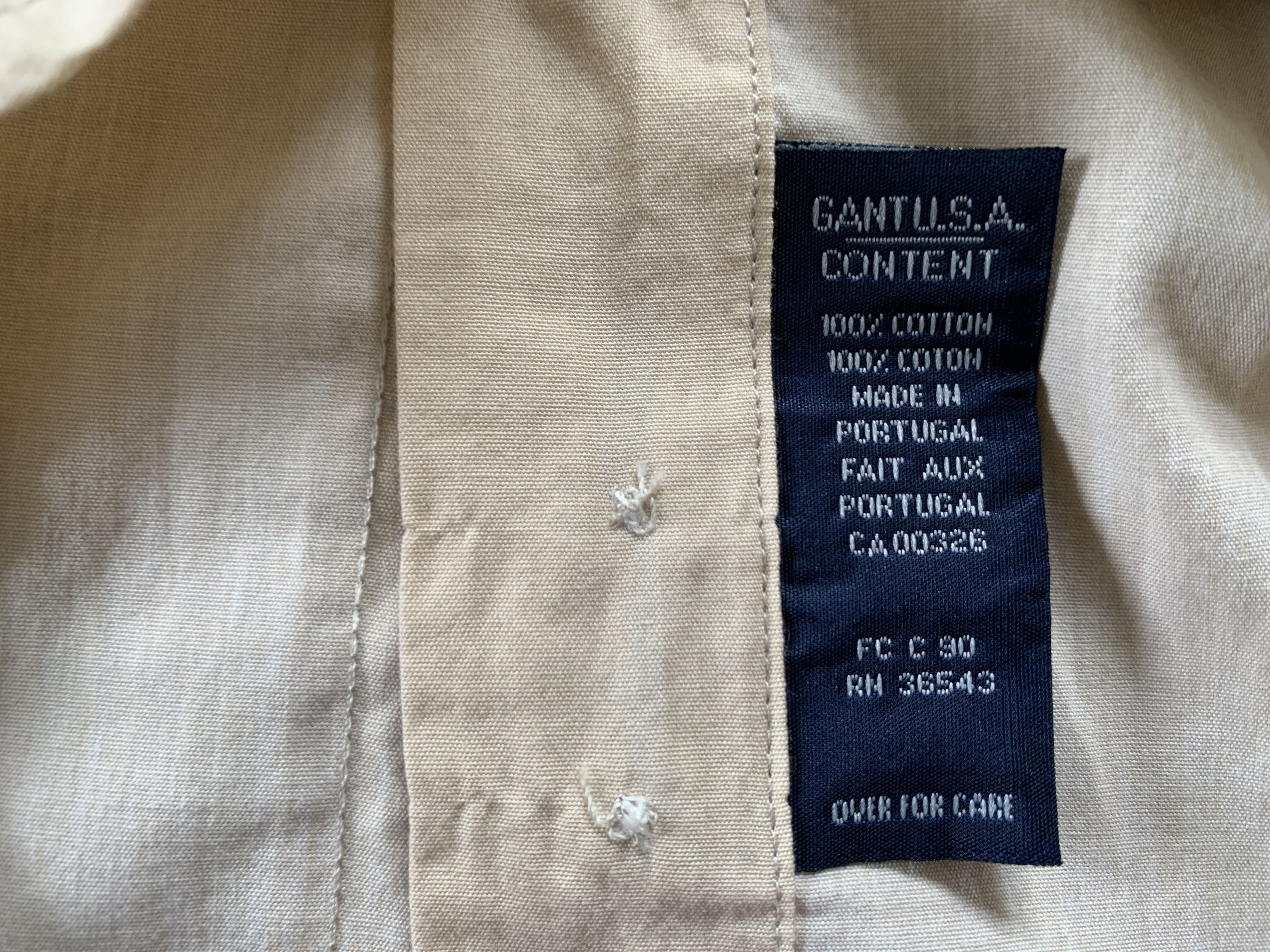 Gant Gant Adventure Print Beige Short Sleeve Pocket Shirt Size US L / EU 52-54 / 3 - 8 Thumbnail
