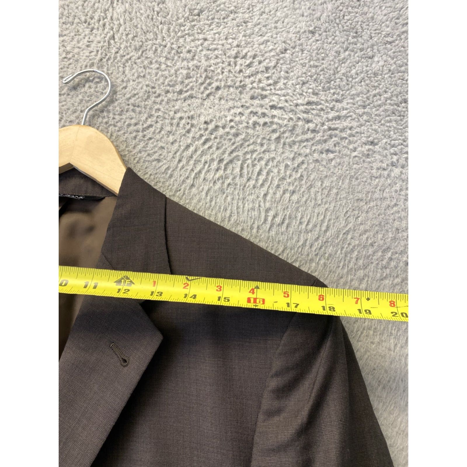 Jos. A. Bank VINTAGE Jos. A. Bank Men's Wool Blazer 40R Brown Single-Breasted Two-Button Sport Coat Jacket Size 40R - 6 Thumbnail