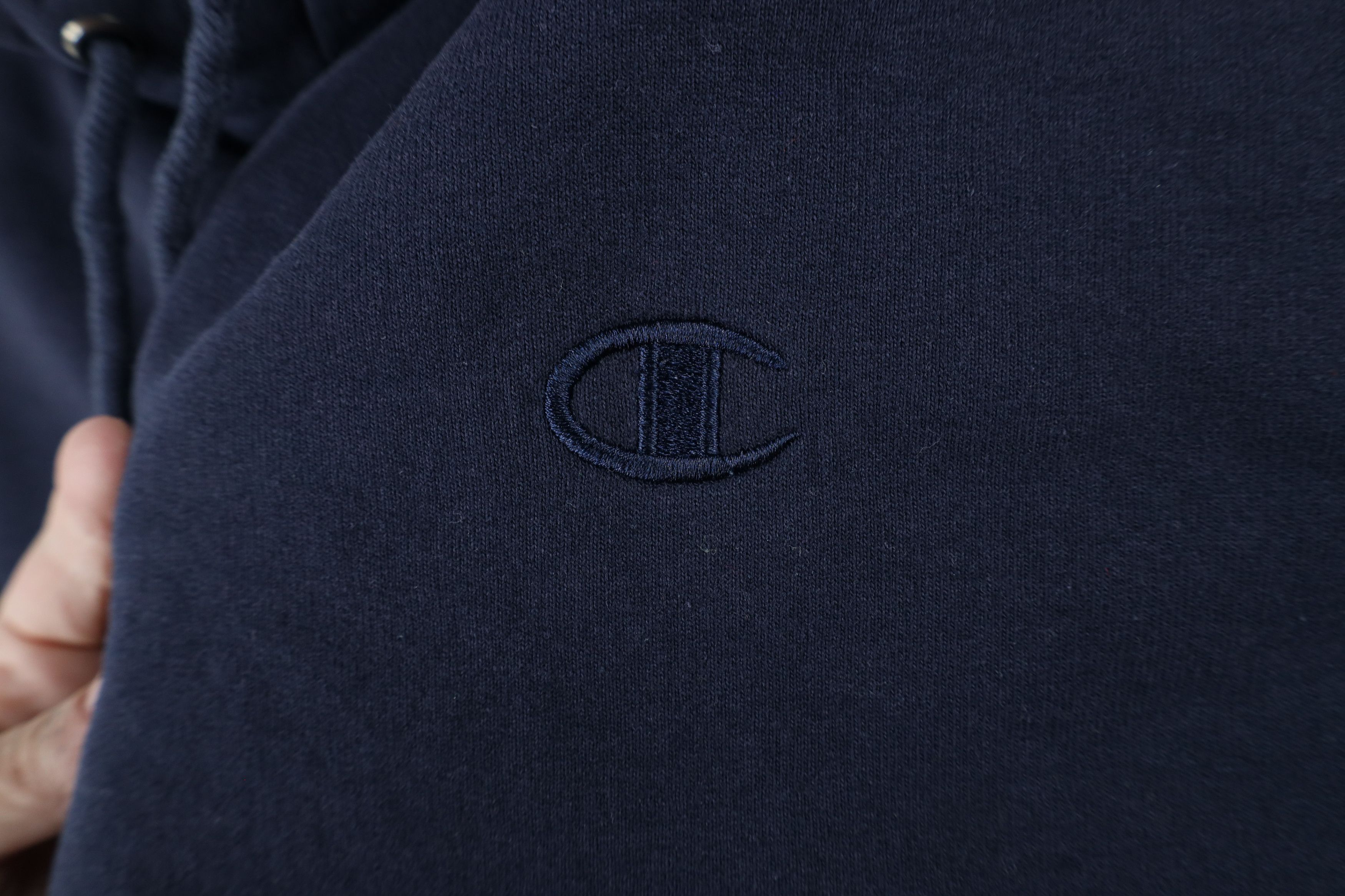 Champion × Vintage Vintage Champion Classic Logo Hoodie Sweatshirt Navy Blue Size US M / EU 48-50 / 2 - 4 Thumbnail