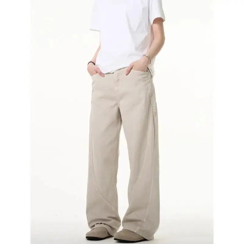Japanese Brand Retro casual solid color straight leg jeans Size US 32 / EU 48 - 1 Thumbnail