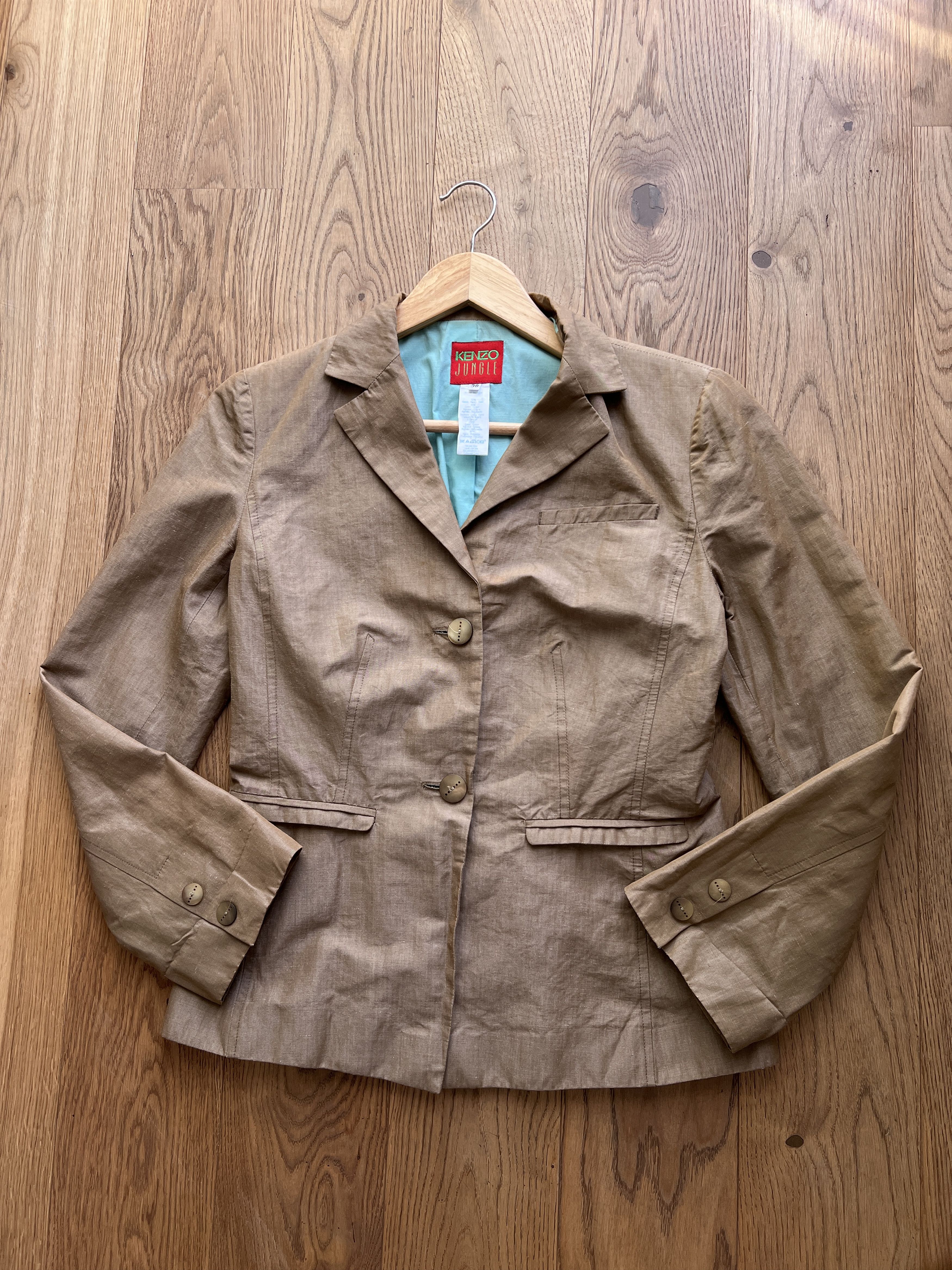 Kenzo Rare! Kenzo Jungle vintage 1990s rami blazer jacket luxury Size M / US 6-8 / IT 42-44 - 19 Thumbnail