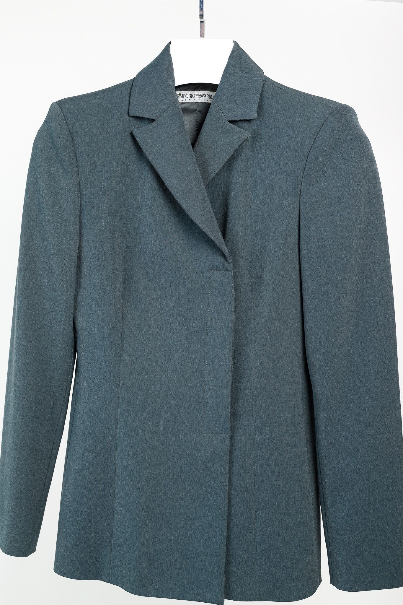 Emporio Armani Emporio Armani Minimalist Grey-Green Hidden Button Blazer Size S / US 4 / IT 40 - 3 Thumbnail