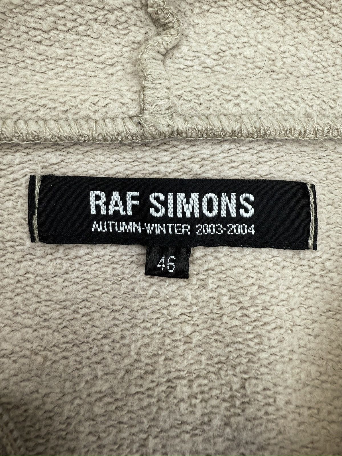 Raf Simons AW03 Raf Simons ‘Kollaps’ Factory Records Beige Zip-up Hoodie Size US S / EU 44-46 / 1 - 4 Thumbnail