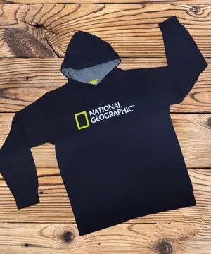 Vintage National Geographic Logo Hoodie Black Colour Size US L / EU 52-54 / 3 - 7 Thumbnail