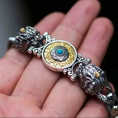 Jewelry × Vintage Style Retro Silver Bracelet Size ONE SIZE - 4 Thumbnail