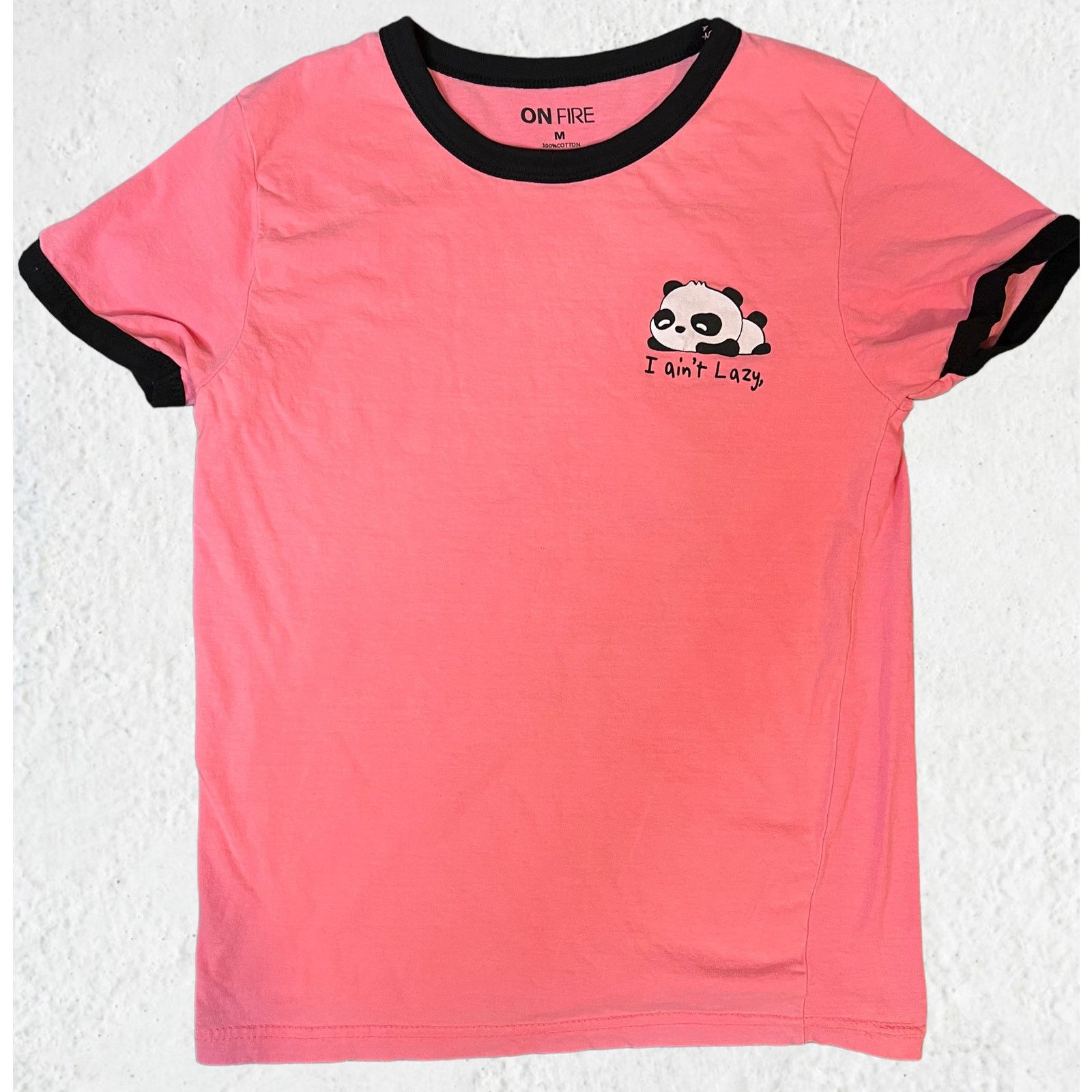 Xavier Delcour Lazy Panda Pink Shirt - On Fire - Size Medium Size M / US 6-8 / IT 42-44 - 1 Thumbnail