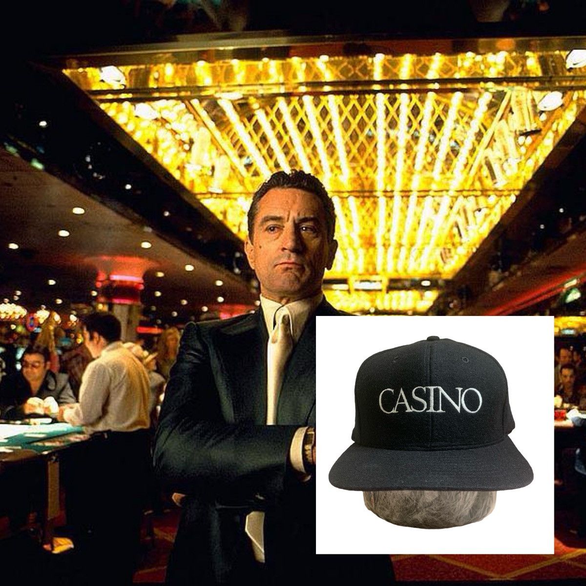 Vintage Casino Movie Promo Snapback Hat Vintage De Niro Scorsese Size ONE SIZE - 1 Thumbnail