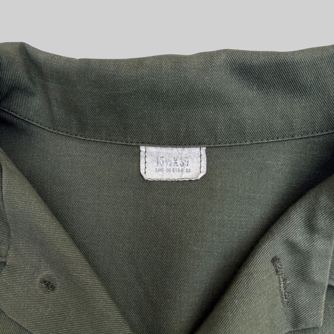 Vintage US Army 1987 87 OG 507 Vintage Military Issued Fatigue Shirt Size US L / EU 52-54 / 3 - 2 Thumbnail