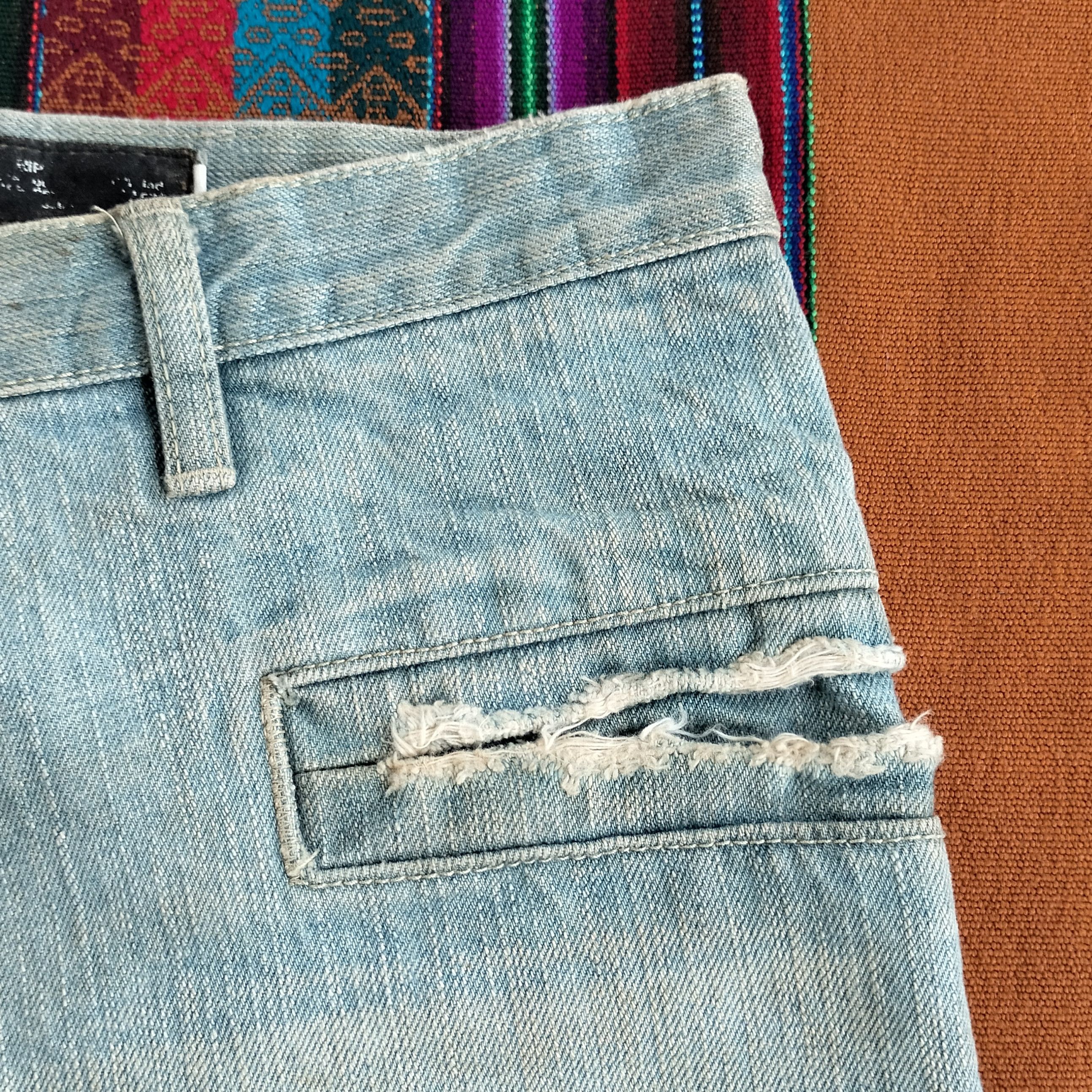 Le Grande Bleu (L.G.B.) mud wash distressed flare denim Size US 34 / EU 50 - 7 Thumbnail