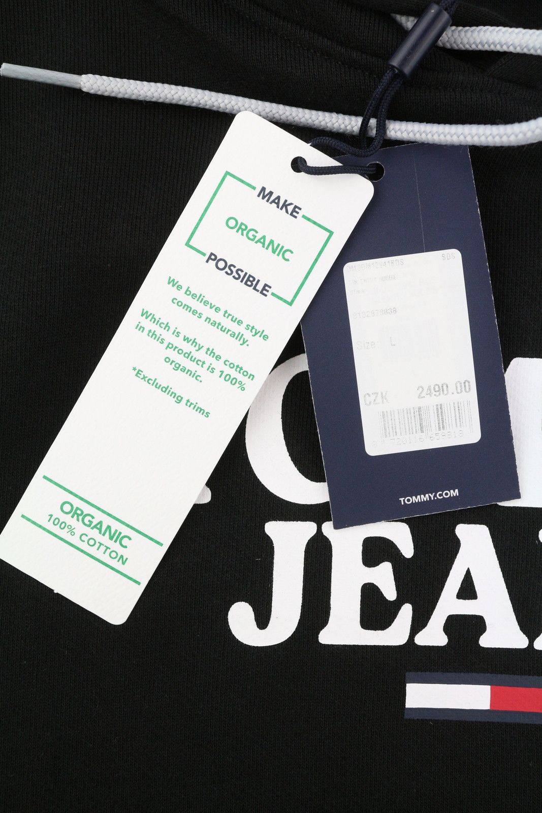 Tommy Hilfiger L Black Front Logo Kangaroo Pocket 85111 Size US L / EU 52-54 / 3 - 6 Thumbnail