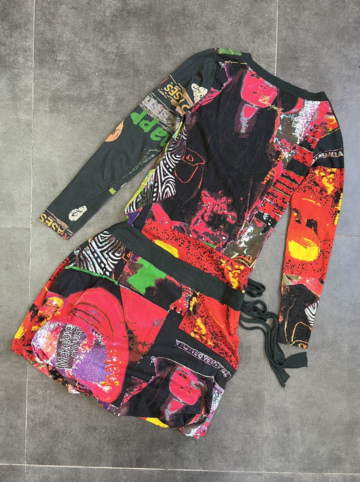 Desigual × Jean Paul Gaultier × Vintage JPG STYLE Desigual Y2K Psychedelic Green Sleeveless Dress Size M / US 6-8 / IT 42-44 - 11 Thumbnail