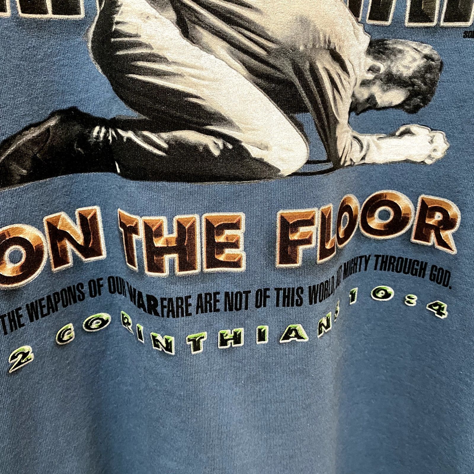 Vintage Vintage Make War to the Floor Prayer Jesus Church T Shirt Size US L / EU 52-54 / 3 - 3 Thumbnail