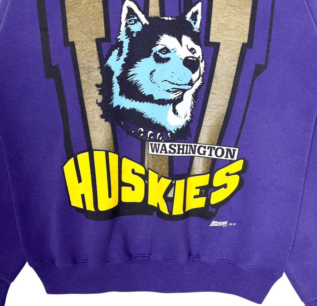 Vintage Vintage 1992 Washington Huskies University Sweatshirt Size US L / EU 52-54 / 3 - 3 Thumbnail
