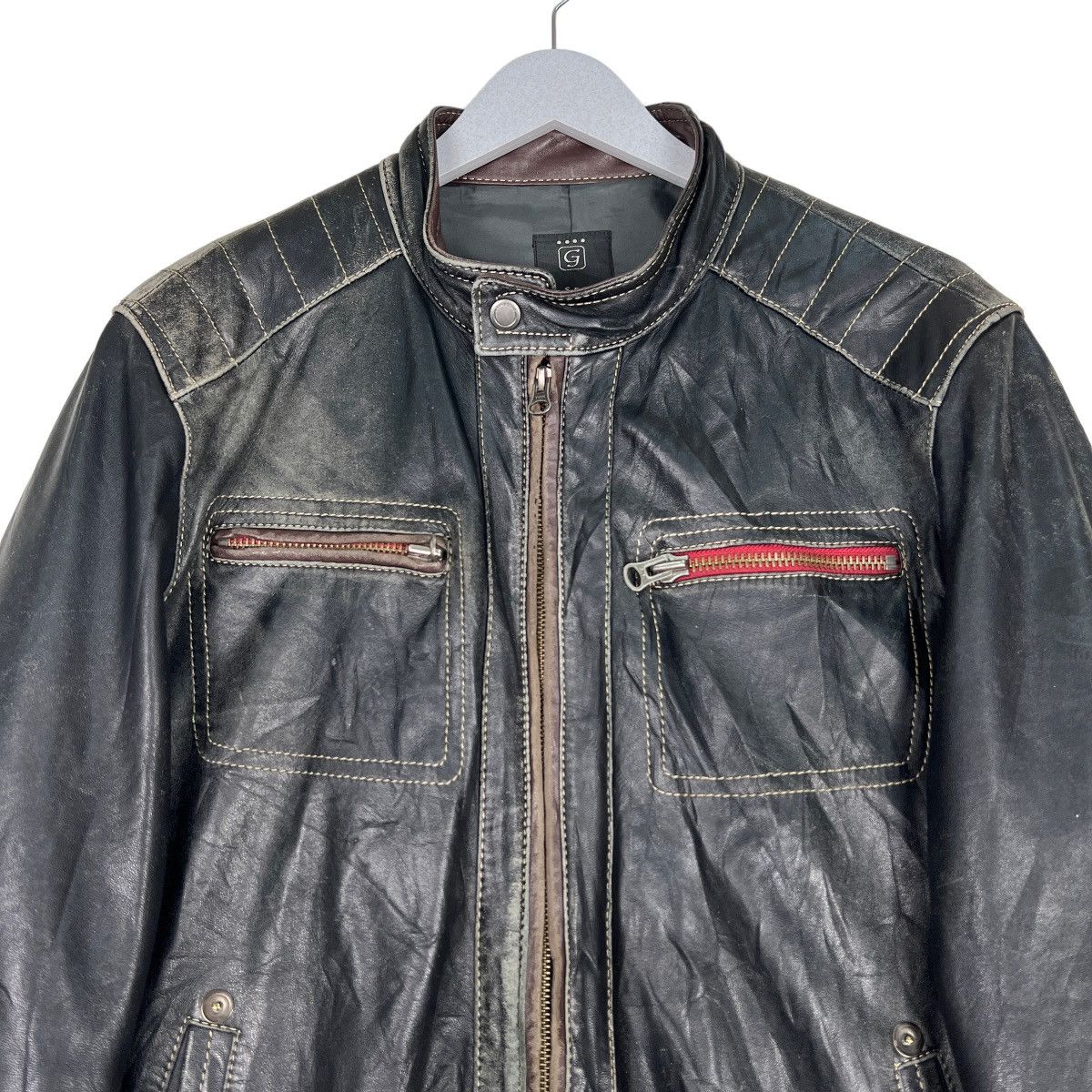 14th Addiction 🔥 G STAGE LEATHER RIDER MOTO JACKET Size US L / EU 52-54 / 3 - 3 Thumbnail
