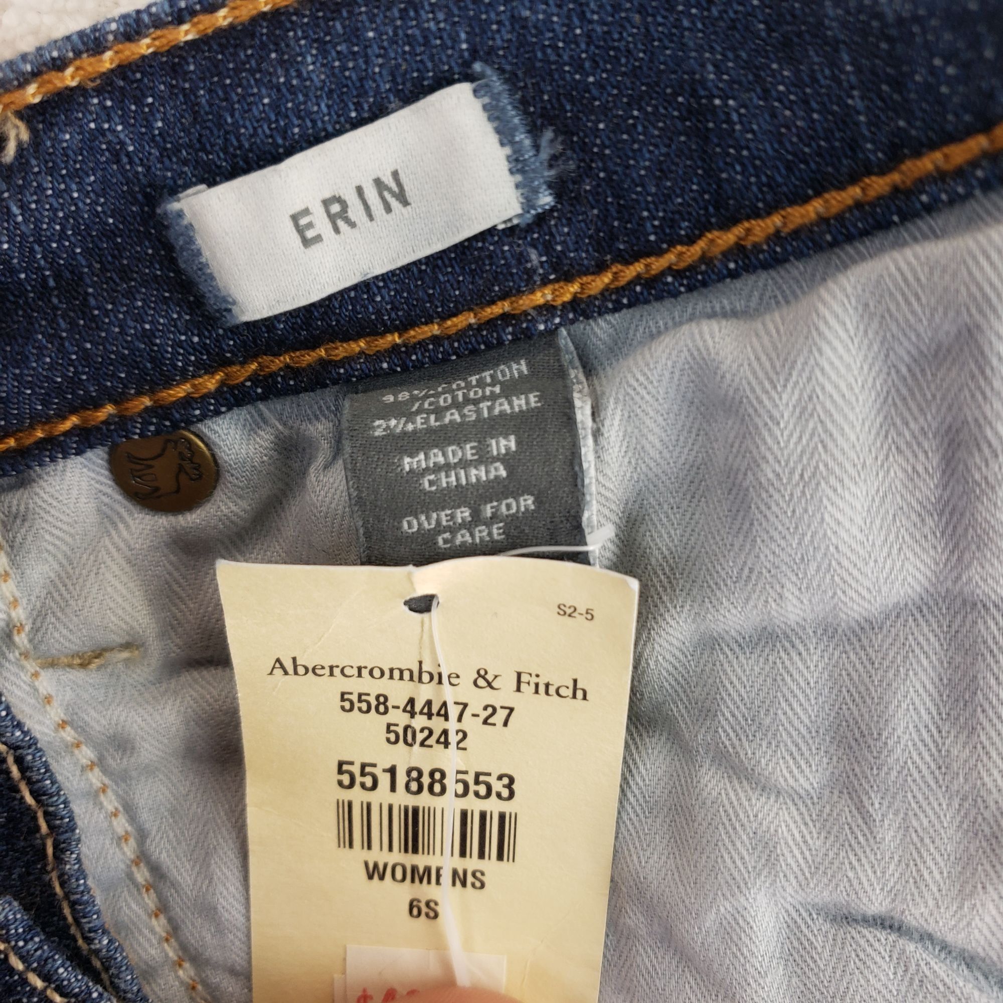 Abercrombie & Fitch Abercrombie & Fitch Womens Blue Stretch Skinny Jeans Size 6S Size 28" / US 6 / IT 42 - 10 Thumbnail