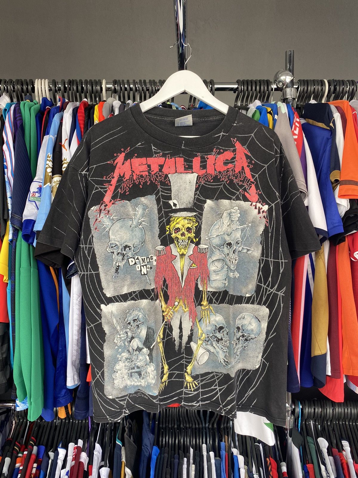 Band Tees VINTAGE BROCKUM METALLICA 1992 DAMAGE INC ALL OVER PRINT Size US XL / EU 56 / 4 - 1 Thumbnail