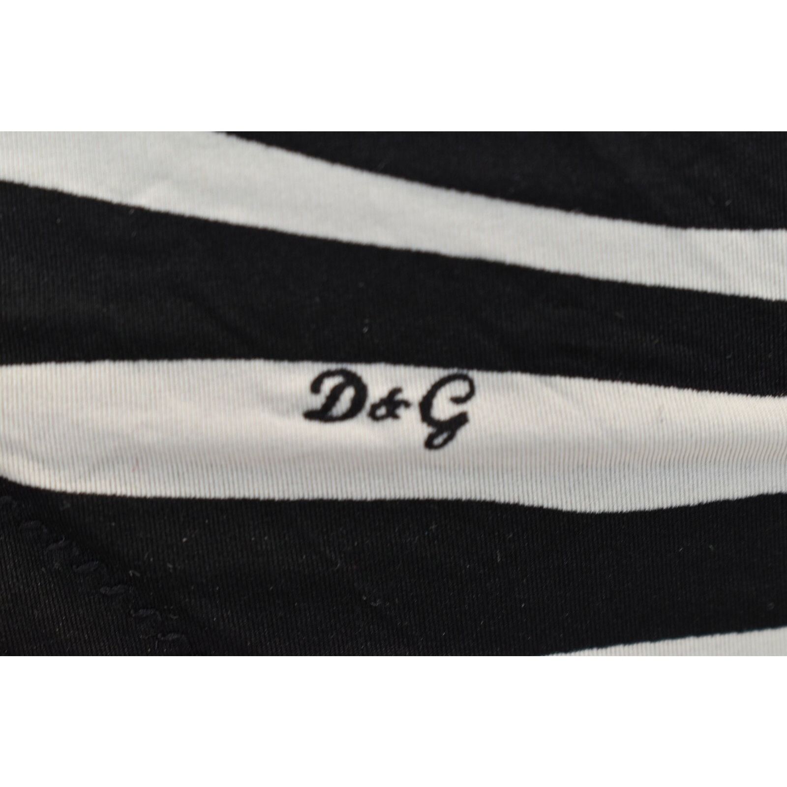 Dolce & Gabbana DOLCE GABBANA BLACK WHITE PRINT LOGO THONG UNDERWEAR XS Size ONE SIZE - 3 Thumbnail