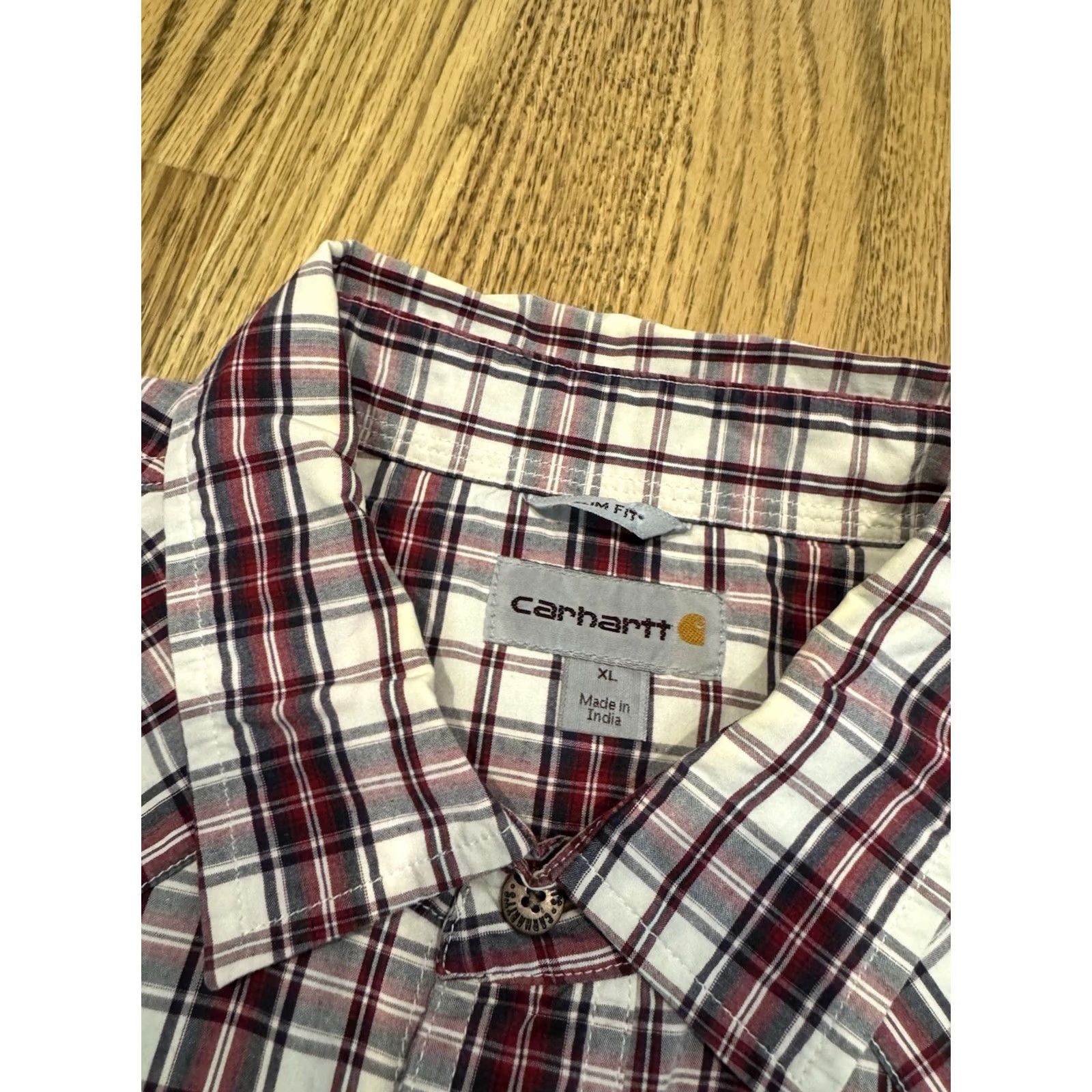 Carhartt Carhartt Plaid Mens XL Slim Fit Long Sleeve Button Up Shirt Size US XL / EU 56 / 4 - 2 Thumbnail