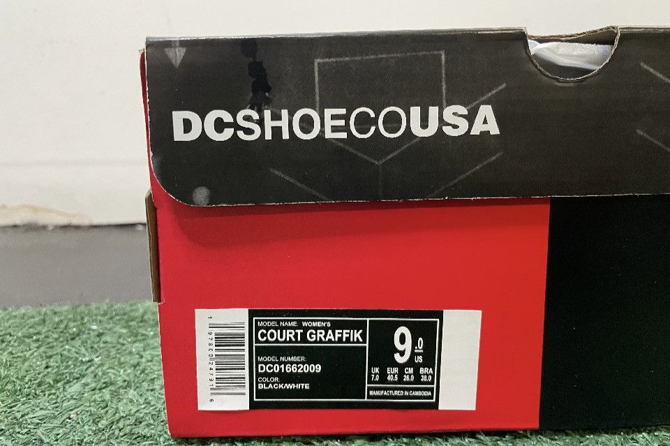 DC DC Court Graffik 3D Skate Shoe Black / White / Grey Size US 7.5 / EU 40-41 - 8 Thumbnail