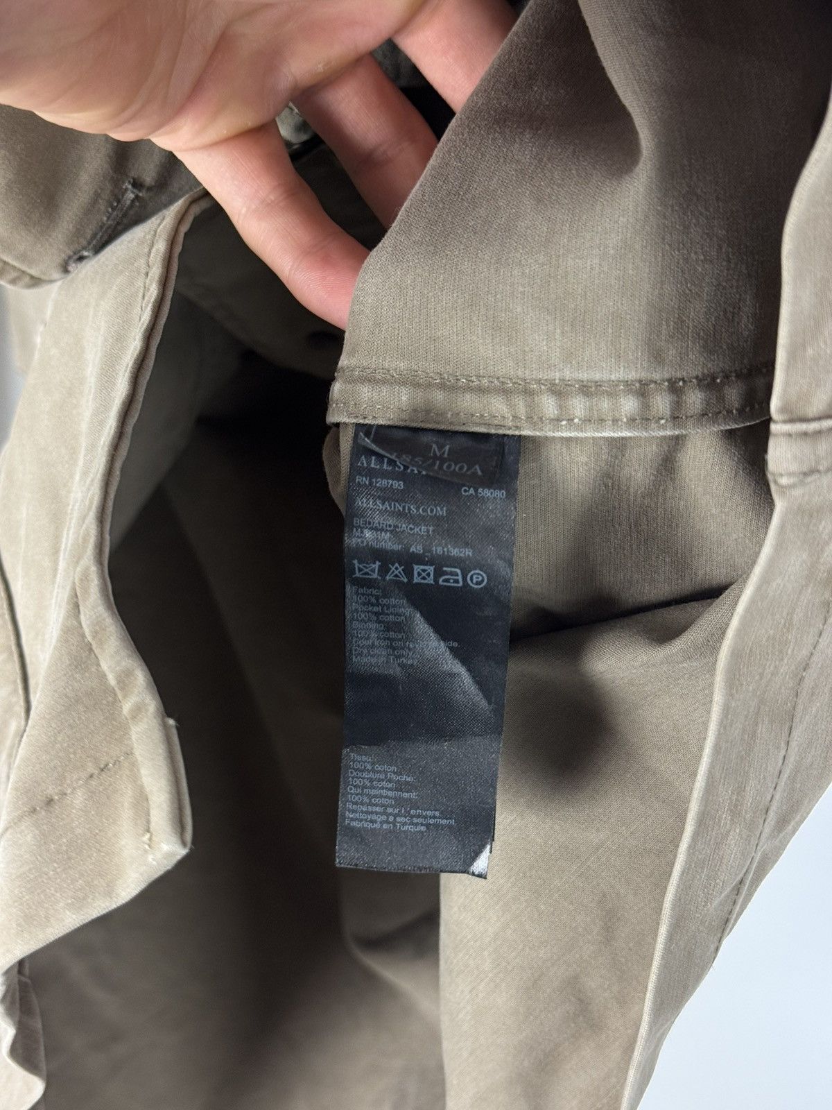 Allsaints AllSaints Bedard Washed Cotton Midi Jacket Size US M / EU 48-50 / 2 - 12 Thumbnail