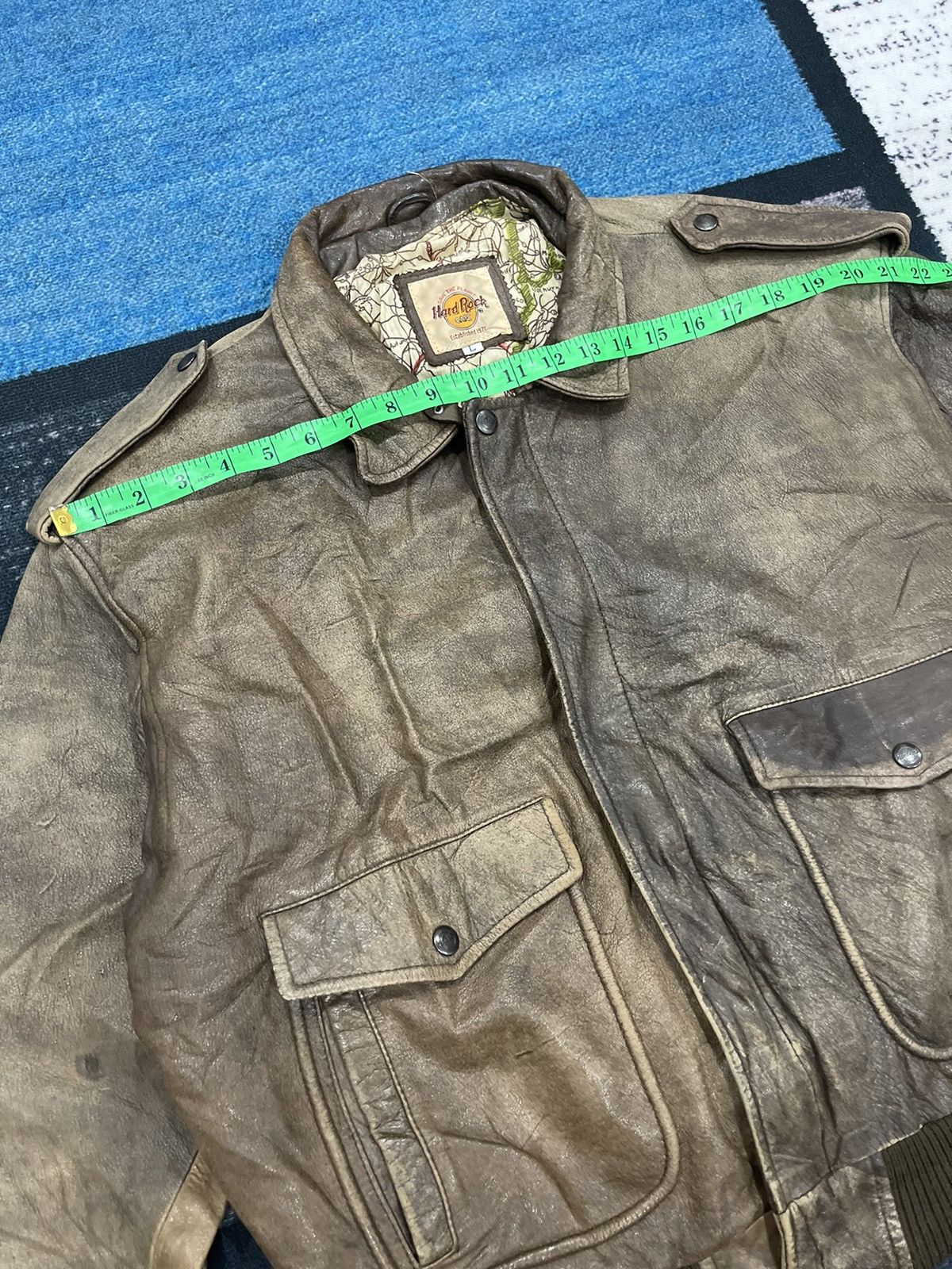 Hard Rock Cafe Vintage Hard Rock Cafe Leather Bomber Jacket Size US L / EU 52-54 / 3 - 24 Thumbnail