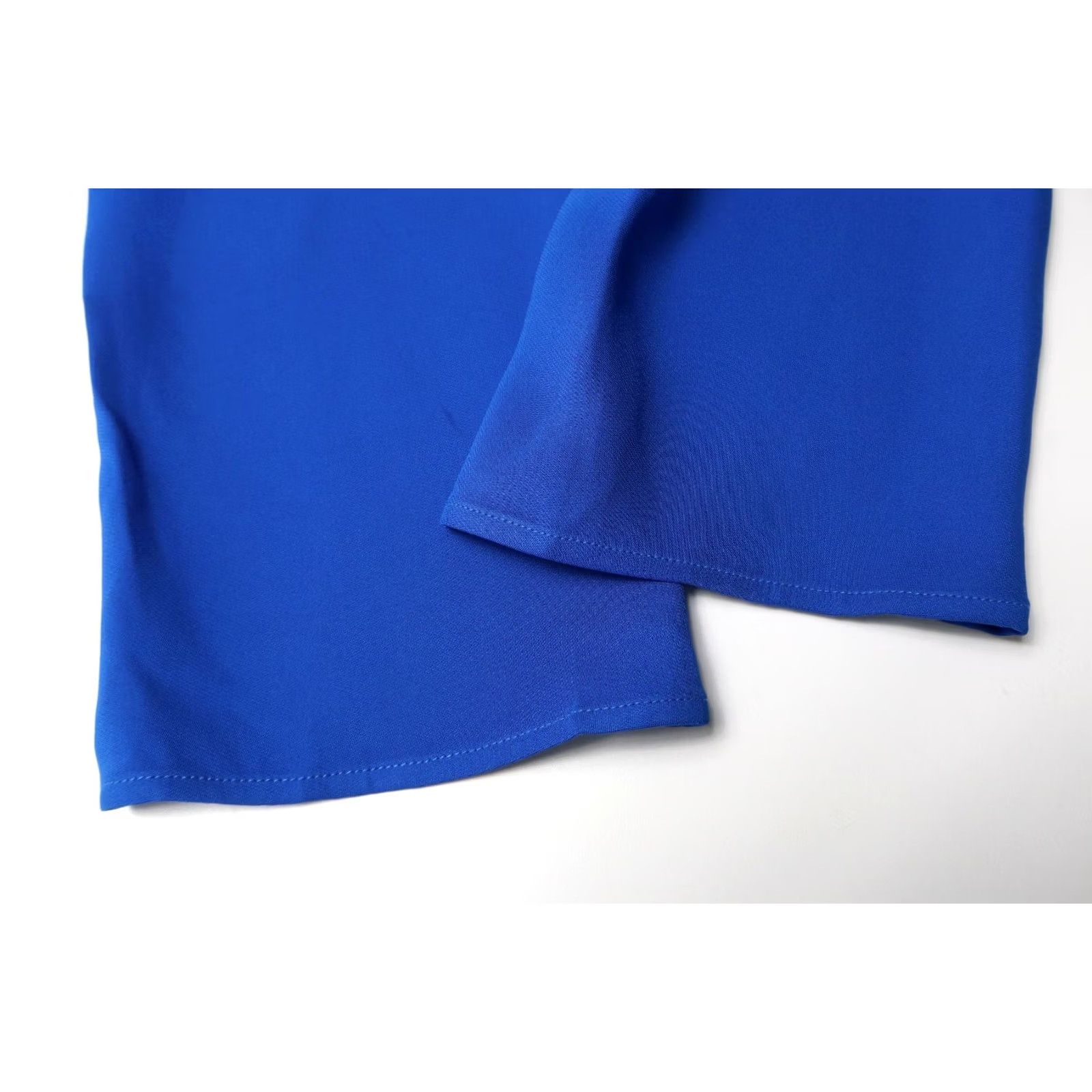 Vintage SAMSOE Dress Womens M Blue Samailey Short Women Long Sleeve Tied Neck Size M / US 6-8 / IT 42-44 - 6 Thumbnail